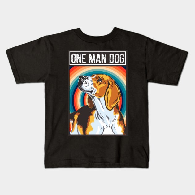 One Man Dog Kids T-Shirt by ARTSYILA